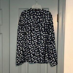 The Limited Navy, Blue, and Silver Blouse